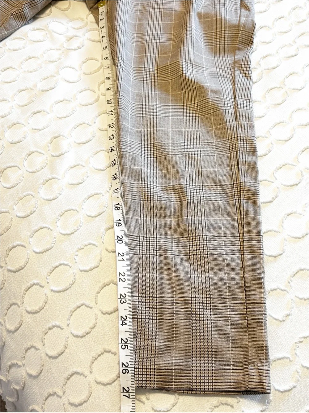 Banana Republic Grayson Slim Tapered Ankle Pant size 32x30 NWT Plaid Herringbone